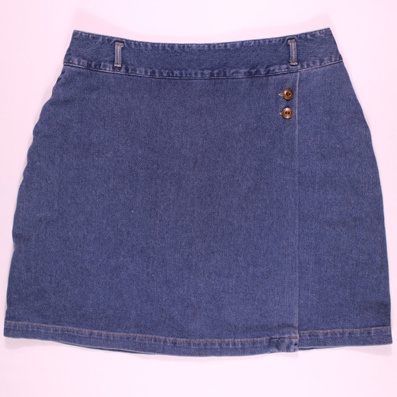 Woolrich Dresses & Skirts - Woolrich Skirts Womens Size 12 Indigo Mini Denim Skirt 100% Cotton - (29.5 x 18)